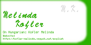 melinda kofler business card